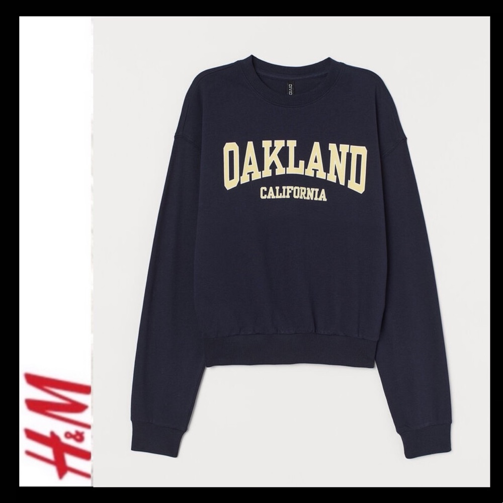 H&M Oakland Cali Dark Blue Sweatshirt